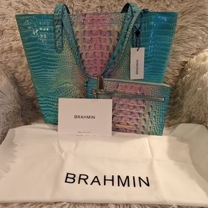 NWT! BRAHMIN Melbourne Brooke "Cotton Candy" Tote